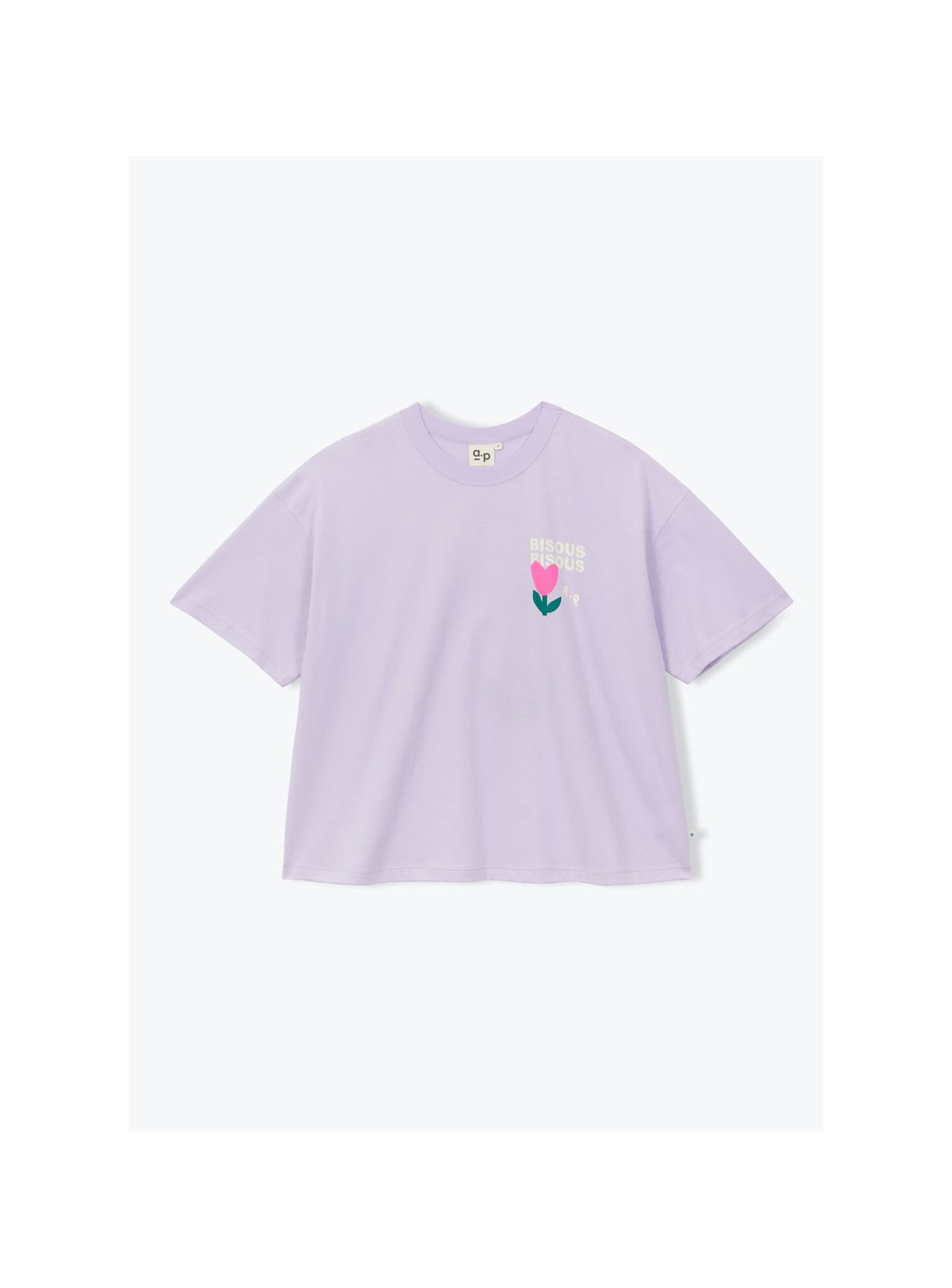 T-shirt Bisous bisous lila
