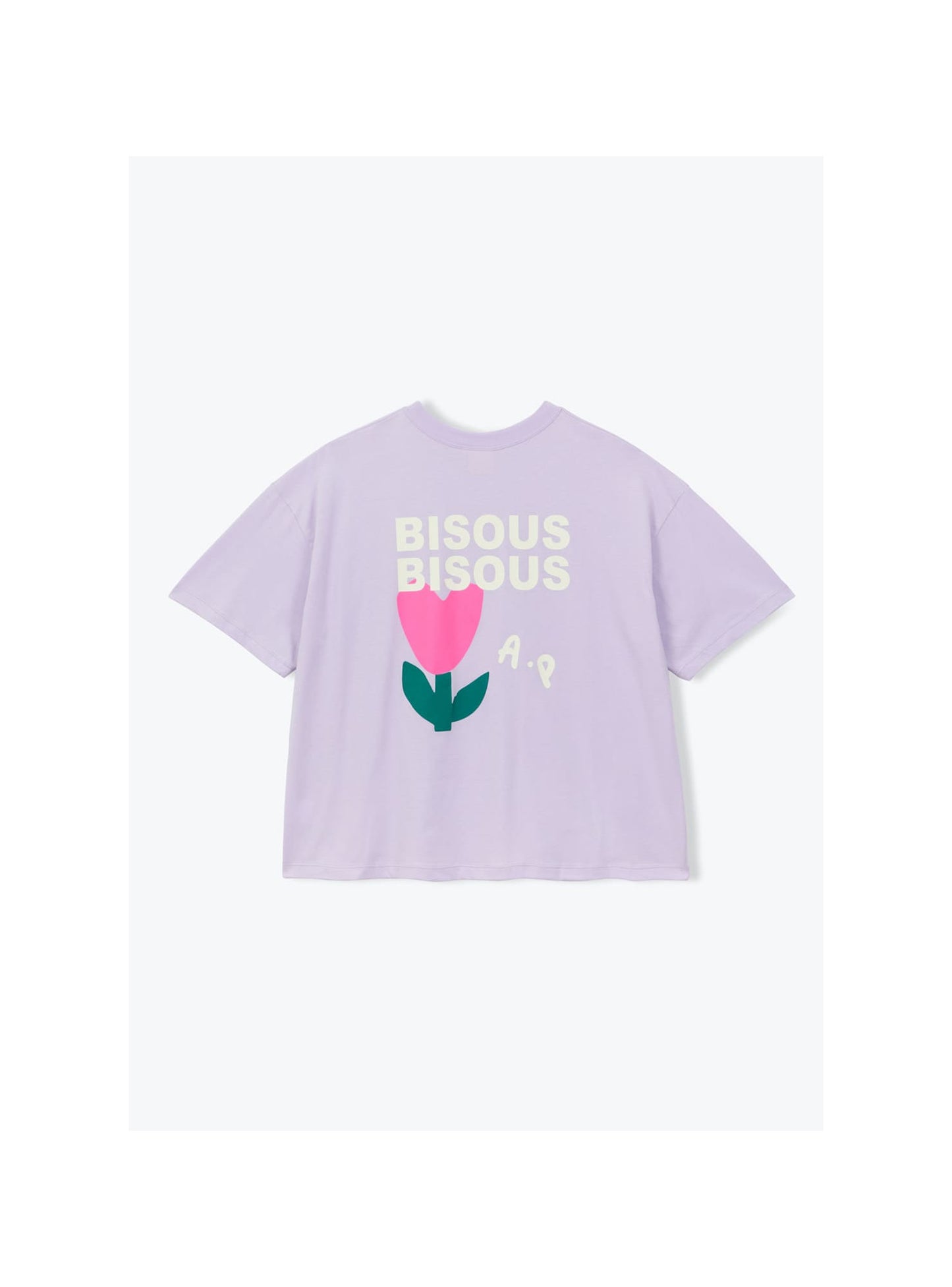 T-shirt Bisous bisous lila