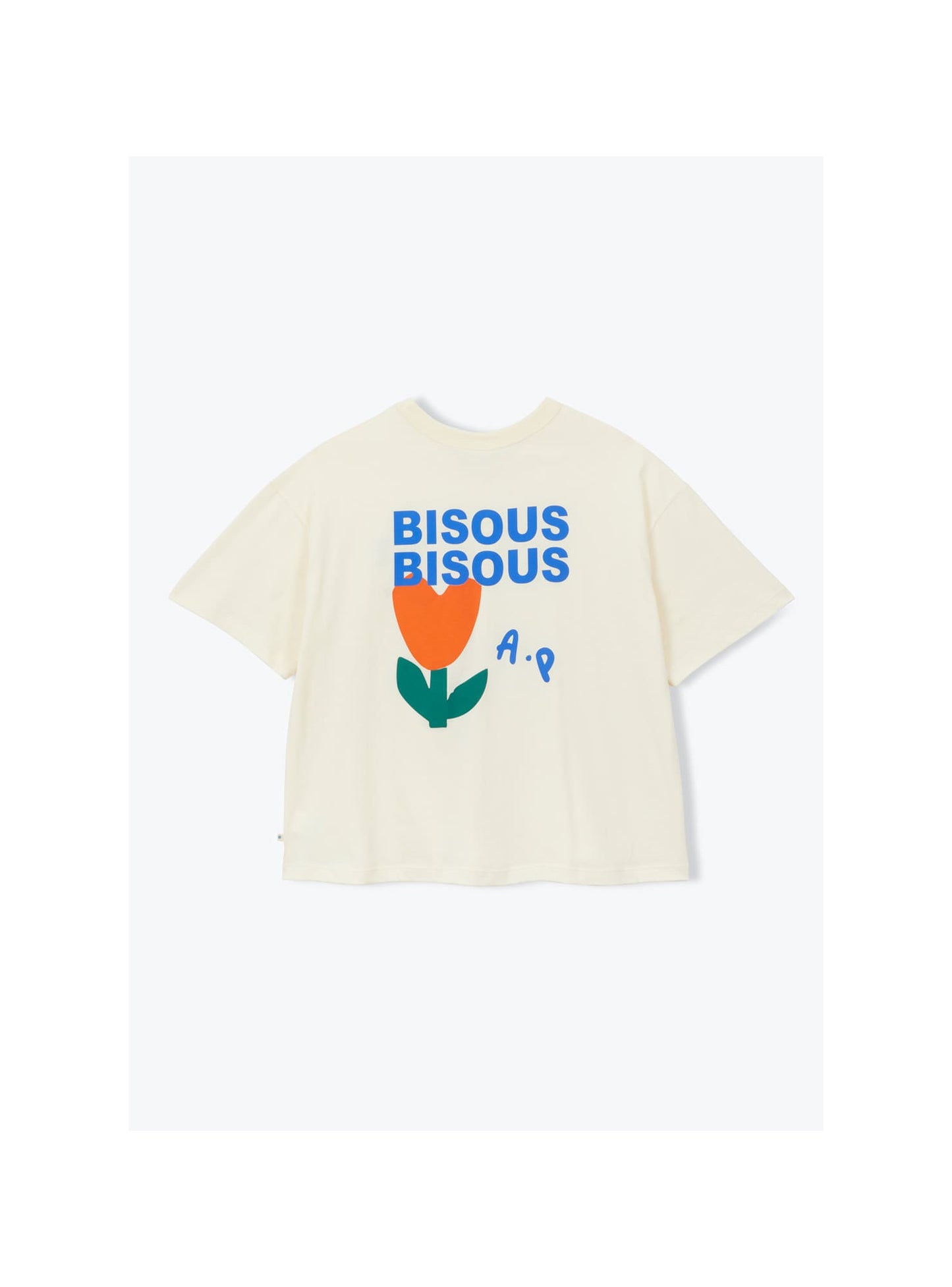 T-shirt Bisous bisous écru