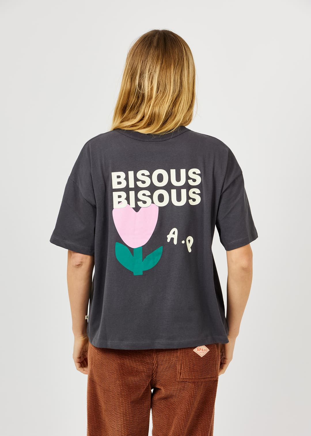 T-shirt Bisous bisous anthracite