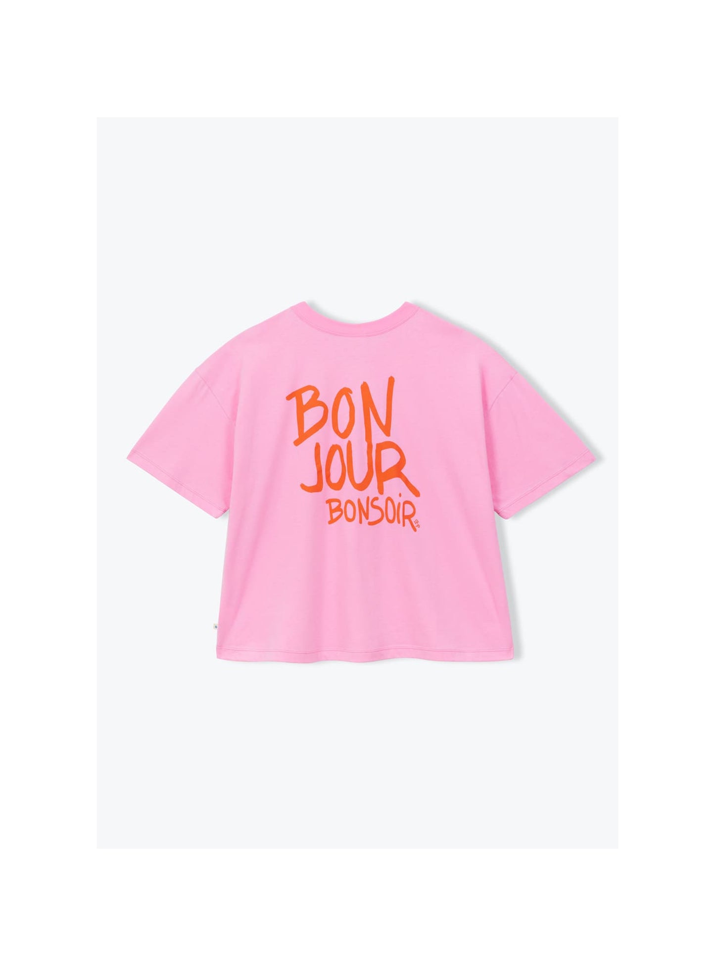 T-shirt Bonjour Bonsoir rose