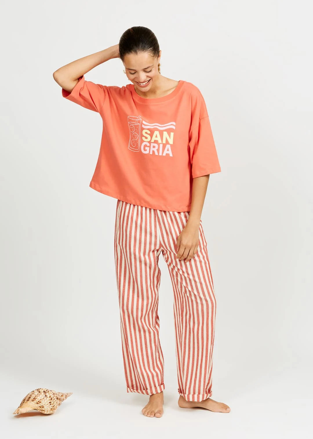 T-shirt Sangria Corail