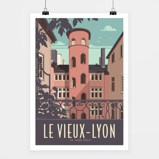 Affiche Tour Rose Lyon (2 formats)